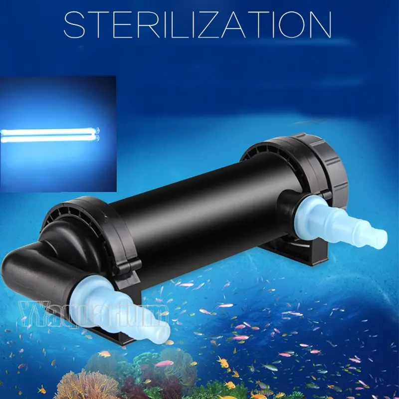 

JEBO UV Sterilizer Lamp Aquarium Light Ultraviolet Filter Clarifier Water Cleaner 60~180Gallons Fish tank 5/7/9/11/13/18/36W