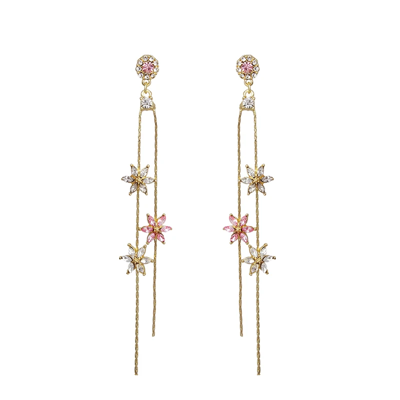 2019 Korean Trendy Crystal Pink Flower Tassel Long Dangle Drop Earrings for Women Geometric Earrings Women Girl Party Gift
2019 Korean Trendy Crystal Pink Flower Tassel Long Dangle Drop Earrings for Women Geometric Earrings Women Girl Party Gift
