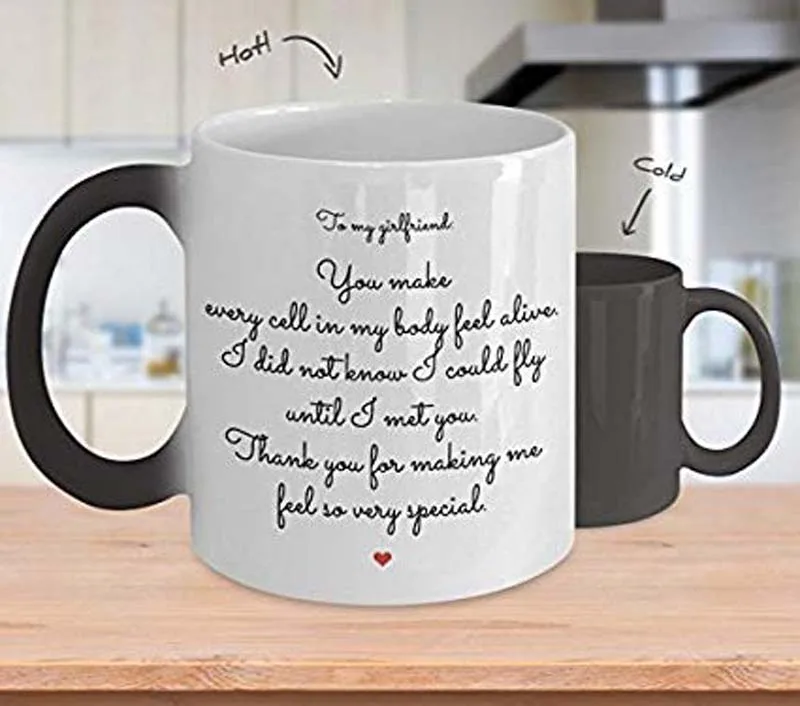 Color Changing Mug Girlfriend - Special Message - Funny Magical Appearing Morphing Heat Sensitive Magic I Love My Dear New Coffe
Color Changing Mug Girlfriend - Special Message - Funny Magical Appearing Morphing Heat Sensitive Magic I Love My Dear New Coffe