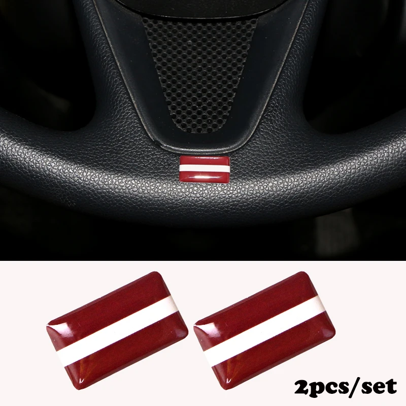 2pcs/set Steering wheel 3D Epoxy Car Styling fit for Renault duster megane 2 clio Shield Flag Latvia Car Sticker National Emblem
2pcs/set Steering wheel 3D Epoxy Car Styling fit for Renault duster megane 2 clio Shield Flag Latvia Car Sticker National Emblem