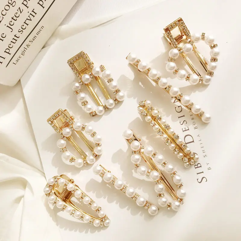 Women Crystal Elegant Pearl Hair Clip Barrette Korean Hairpin Barrette Headdress Hair Accessories Girls Hair Clip
Women Crystal Elegant Pearl Hair Clip Barrette Korean Hairpin Barrette Headdress Hair Accessories Girls Hair Clip