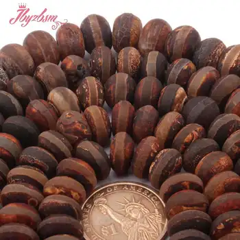 8x12,10x14mm Stripe Frost Brown Rondelle Old Agates Stone Beads Strand 15" For DIY Necklace Jewelry Making,Free Shipping
8x12,10x14mm Stripe Frost Brown Rondelle Old Agates Stone Beads Strand 15" For DIY Necklace Jewelry Making,Free Shipping