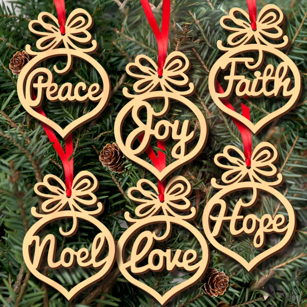 6pcs Letter Shape Christmas Tree Hanger Decorations DIY Wooden Pendants Crafts Scene Layout Hanging Ornaments Party Adornment
6pcs Letter Shape Christmas Tree Hanger Decorations DIY Wooden Pendants Crafts Scene Layout Hanging Ornaments Party Adornment