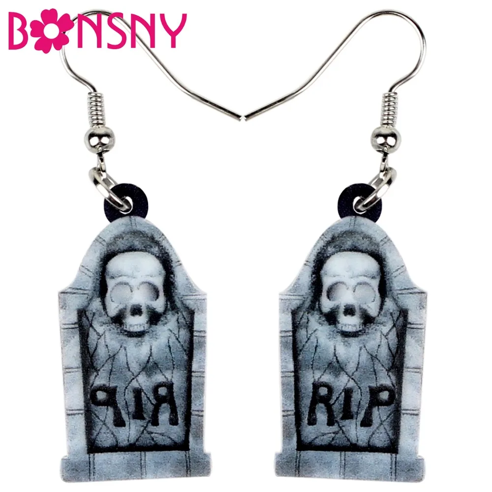 Bonsny Statement Acrylic Halloween Skull Grave Tomb Earrings Drop Dangle Big Long Fashion Punk Jewelry For Women Girls Gift Bulk
Bonsny Statement Acrylic Halloween Skull Grave Tomb Earrings Drop Dangle Big Long Fashion Punk Jewelry For Women Girls Gift Bulk