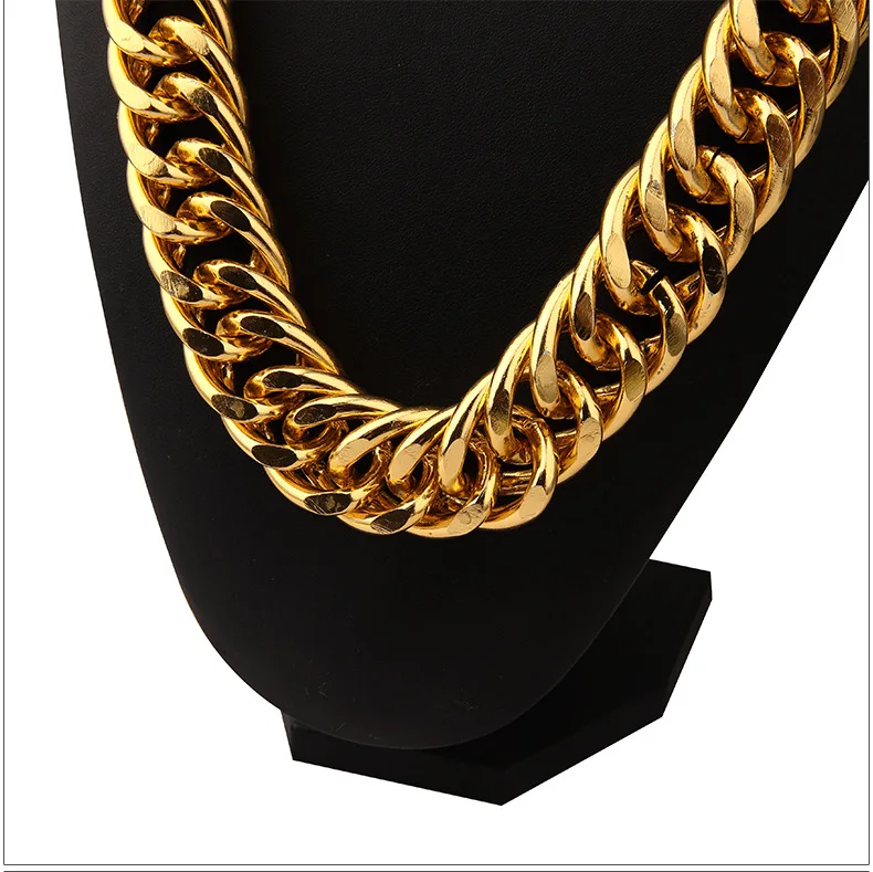 gold silver wide heavy cuban necklaces super heavy women mens