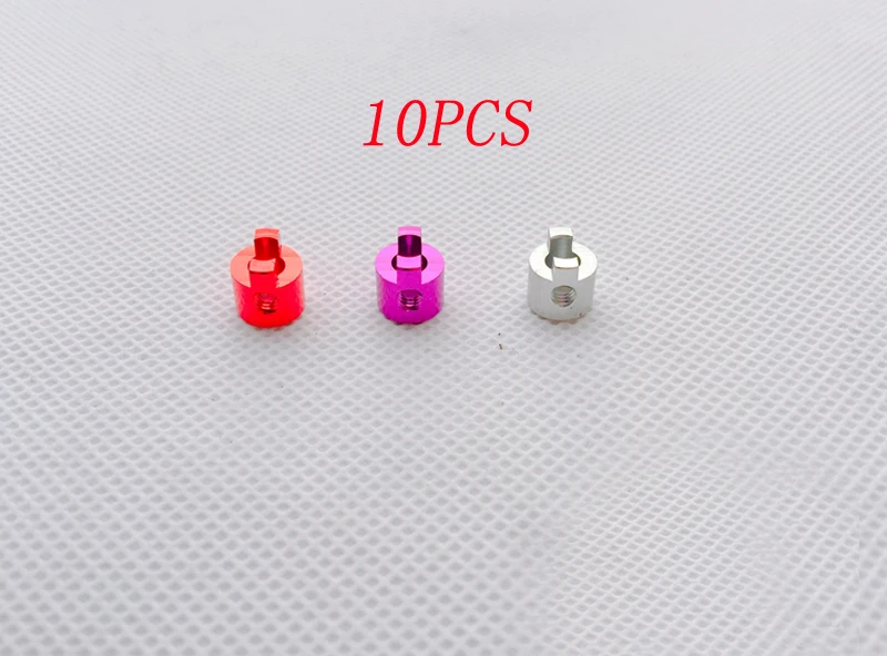 10PCS CNC Aluminum 4mm Flex Cable Shaft Drive Dog High Precision Propeller Crutch Spare Parts for RC Speedboat Yacht Model | Игрушки и