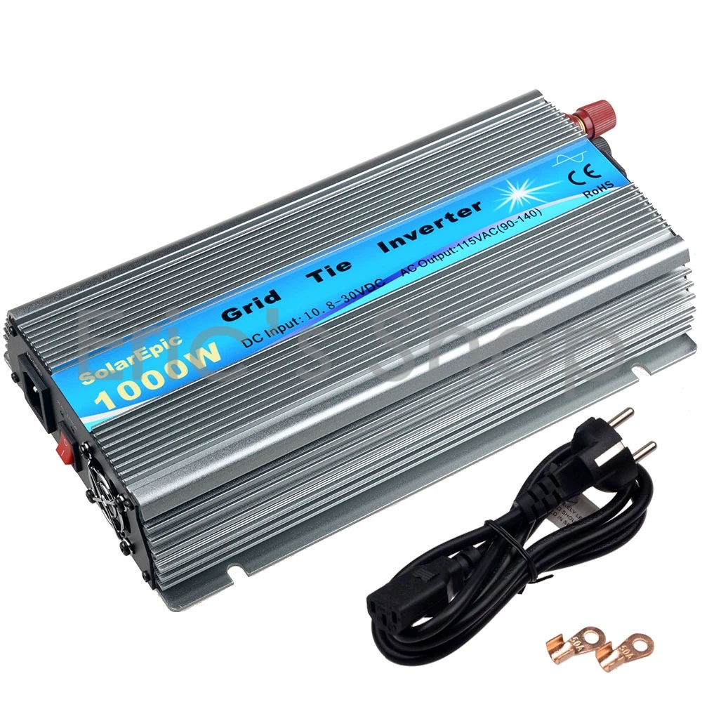 1000W Grid Tie Inverter For 18V/36cells Solar Panel DC18V to AC110V Pure Sine Wave Power Inverter With MPPT Function Converter
1000W Grid Tie Inverter For 18V/36cells Solar Panel DC18V to AC110V Pure Sine Wave Power Inverter With MPPT Function Converter