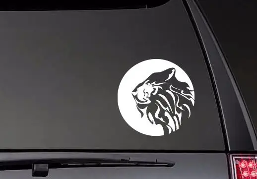 Лидер продаж наклейка на окно Лев в Луне декоративные наклейки для автомобиля