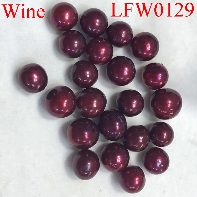 

10 Pcs 9-12mm AA+ Wine Round High Luster Natural Party Gift Love Wish Undrilled Loose Colored Oyster Edison Pearls