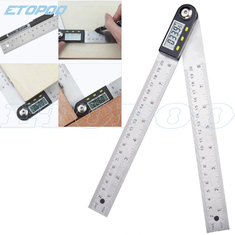 200 mm 8inch digital protractor inclinometer goniometer digital angle finder meter electronic protractor angle ruler goniometro
200 mm 8inch digital protractor inclinometer goniometer digital angle finder meter electronic protractor angle ruler goniometro