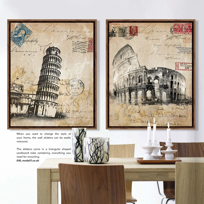 Italy Colosseum Pisa Leaning Tower Retro Building Canvas Art Poster pictures for living room decorative pictures home decor
Italy Colosseum Pisa Leaning Tower Retro Building Canvas Art Poster pictures for living room decorative pictures home decor