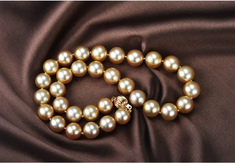 Free shipping hot sale Women Bridal Wedding Jewelry >>Genuine Natural 11-12mm Australia South Sea golden Pearl necklace 17inch
Free shipping hot sale Women Bridal Wedding Jewelry >>Genuine Natural 11-12mm Australia South Sea golden Pearl necklace 17inch