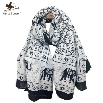 Marte&Joven Lucky Elephant Printing Oversized White Scarf Wraps for Women Fashion Winter Soft Warm Shawls Blanket Pashmina
Marte&Joven Lucky Elephant Printing Oversized White Scarf Wraps for Women Fashion Winter Soft Warm Shawls Blanket Pashmina