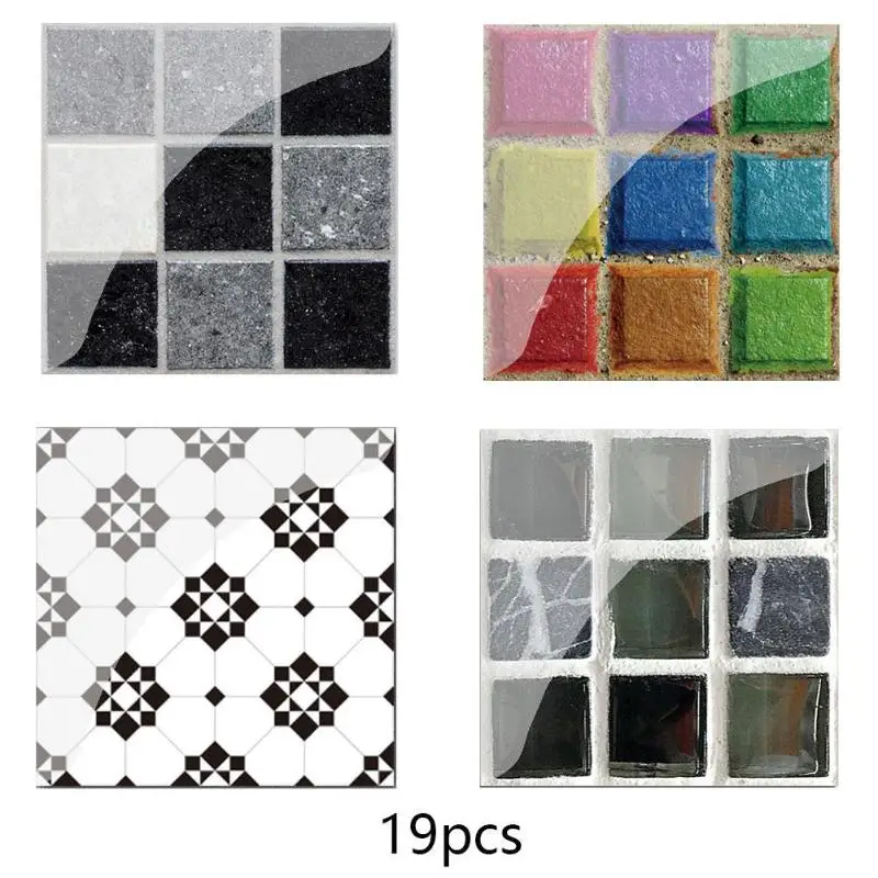 19pcs PVC Waterproof Mosaic Tile Wall Sticker Kitchen Tiles Decals Decor Bathroom Wall Tile Stickers Decor Waterproof Peel Stick
19pcs PVC Waterproof Mosaic Tile Wall Sticker Kitchen Tiles Decals Decor Bathroom Wall Tile Stickers Decor Waterproof Peel Stick