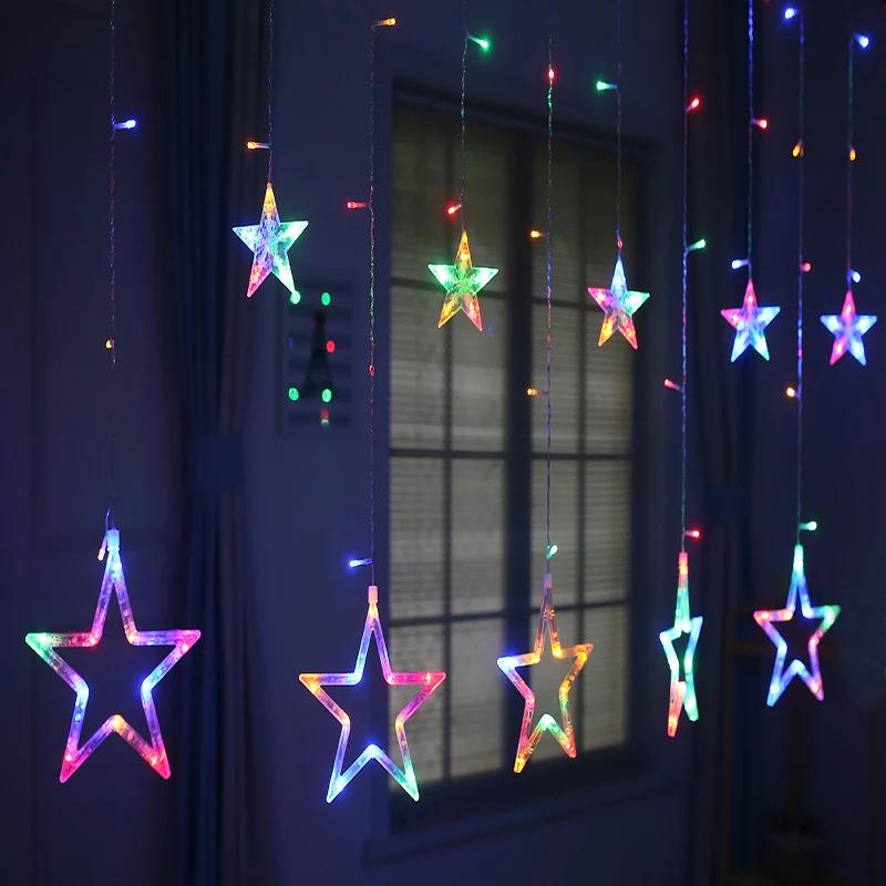 2.5M 138leds 8 Mode Star Led Curtain Icicle String Lights Christmas Lights New Year Wedding Party Decoration Garland Light
2.5M 138leds 8 Mode Star Led Curtain Icicle String Lights Christmas Lights New Year Wedding Party Decoration Garland Light