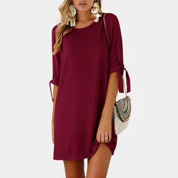 ZANZEA 2020 Spring Women Solid Crew Neck Half Sleeve Loose Short Chiffon Vestidos Fashion Elegant Baggy Party Club Mini Dress
ZANZEA 2020 Spring Women Solid Crew Neck Half Sleeve Loose Short Chiffon Vestidos Fashion Elegant Baggy Party Club Mini Dress