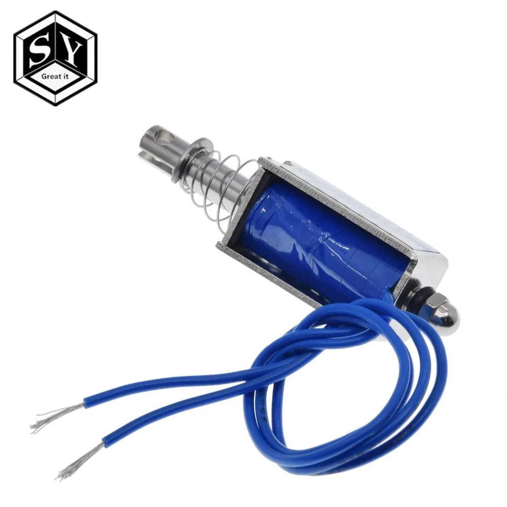 Universal Car Parts Store]1PCS 6V 12V 24V Push&Pull JF-0530B Open Frame Electromagnet Keepping Force 5N Travel 10mm Linear Solenoid
