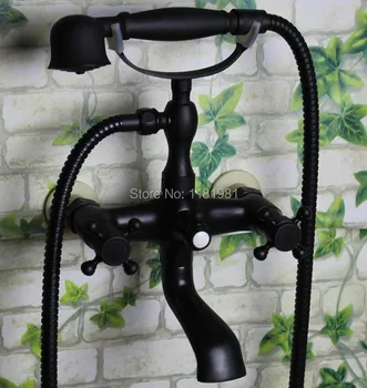 Wall Mounted Stain Black Bathtub Faucet Double Handle antique Brass Mixer Tap Bath & Shower Faucets Wholesale BT-020
Wall Mounted Stain Black Bathtub Faucet Double Handle antique Brass Mixer Tap Bath & Shower Faucets Wholesale BT-020