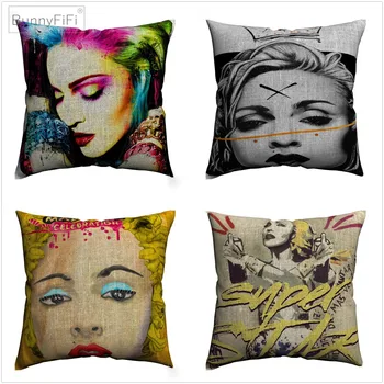 Madonna Pop Art Fashion Design Cotton Linen Decorative Cushion Cover 45x45cm For Sofa Chair Pillowcase Home Decor Almofada
Madonna Pop Art Fashion Design Cotton Linen Decorative Cushion Cover 45x45cm For Sofa Chair Pillowcase Home Decor Almofada
