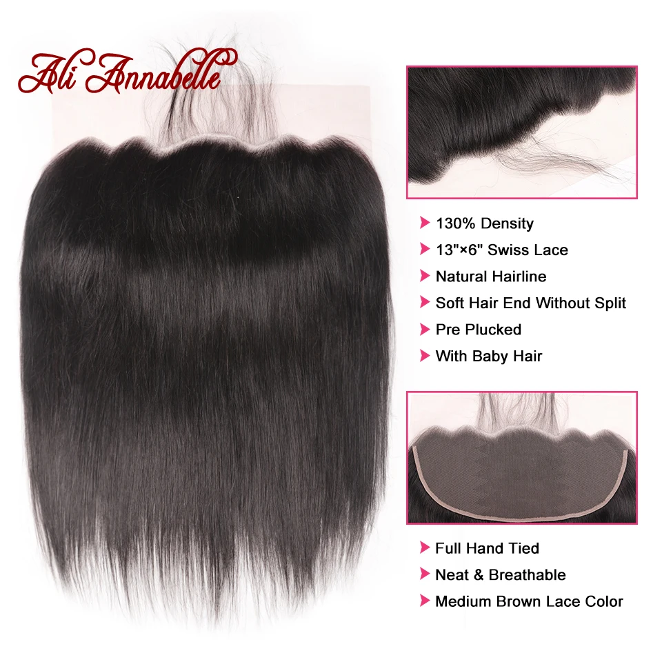 Brazilian Human Hair Straight 13*6 Lace Frontal with Baby Hair Natural Color 100% Human Hair Free/Middle Part Closure Remy Hair
Brazilian Human Hair Straight 13*6 Lace Frontal with Baby Hair Natural Color 100% Human Hair Free/Middle Part Closure Remy Hair
