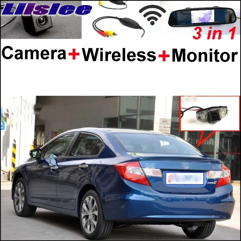 Liislee For Honda Civic 3 in1 Special Rear View Camera + Wireless Receiver + Mirror Monitor Easy DIY back up Parking System
Liislee For Honda Civic 3 in1 Special Rear View Camera + Wireless Receiver + Mirror Monitor Easy DIY back up Parking System