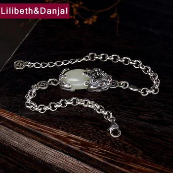2019 Girls Adjustable Bracelet 100% Real 925 Sterling Silver Jewelry Women Mosaic Jade Lucky brave troops bracelets & bangles B7
2019 Girls Adjustable Bracelet 100% Real 925 Sterling Silver Jewelry Women Mosaic Jade Lucky brave troops bracelets & bangles B7