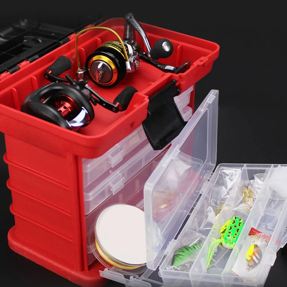 27x17x26cm 4 Layer Portable Sea Fishing Tackle Box with Handle Storage Fishing Lure Tools Accessories for Outdoor Fishing
27x17x26cm 4 Layer Portable Sea Fishing Tackle Box with Handle Storage Fishing Lure Tools Accessories for Outdoor Fishing