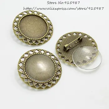 Sweet Bell 5set Antique Bronze Metal Alloy Filigree Brooch 37mm(Fit 25mmDia)Round Cabochon Settings+Clear Glass Cabochons 8C1327
Sweet Bell 5set Antique Bronze Metal Alloy Filigree Brooch 37mm(Fit 25mmDia)Round Cabochon Settings+Clear Glass Cabochons 8C1327