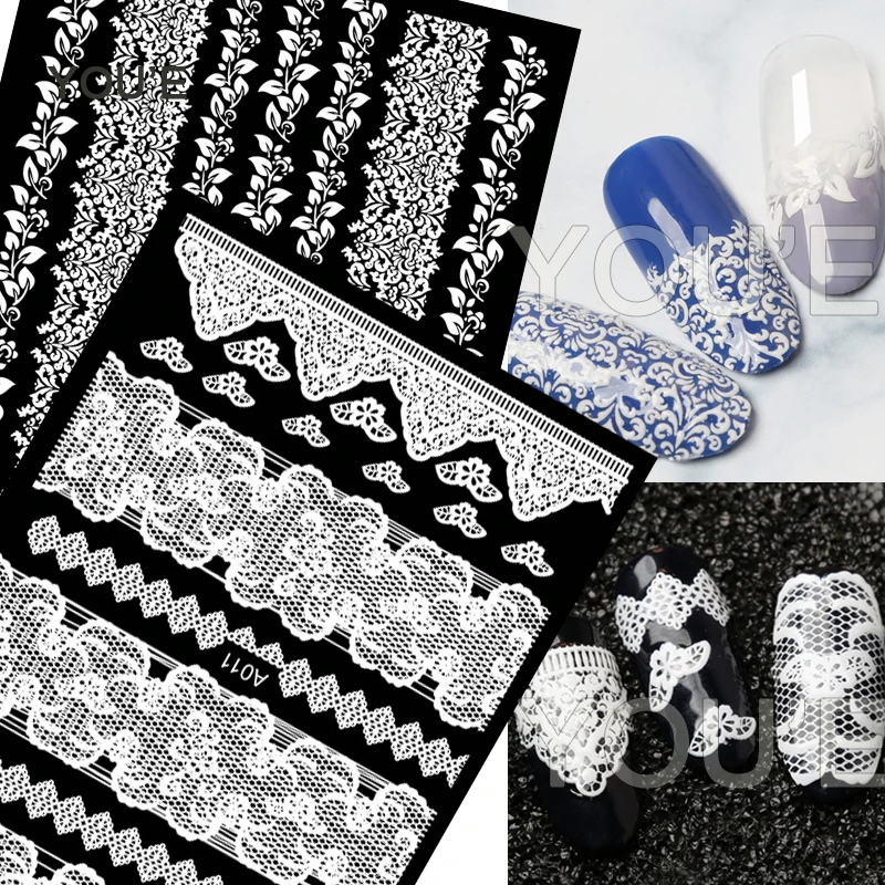 3D White Lace Flower Nail Stickers Decoration Sticker Manicure Foil for Nail Art Sticker Design Adhesive Hollow Nail Decal Wraps
3D White Lace Flower Nail Stickers Decoration Sticker Manicure Foil for Nail Art Sticker Design Adhesive Hollow Nail Decal Wraps