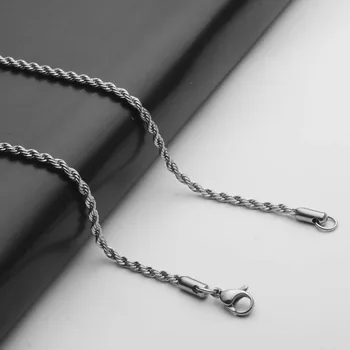 1pc Men Stainless Steel Thick Necklace 2.4/3/4mm Twisted Chain For Male Bracelet Making DIY Jewelry Findings Supplier 50/60/70cm
1pc Men Stainless Steel Thick Necklace 2.4/3/4mm Twisted Chain For Male Bracelet Making DIY Jewelry Findings Supplier 50/60/70cm
