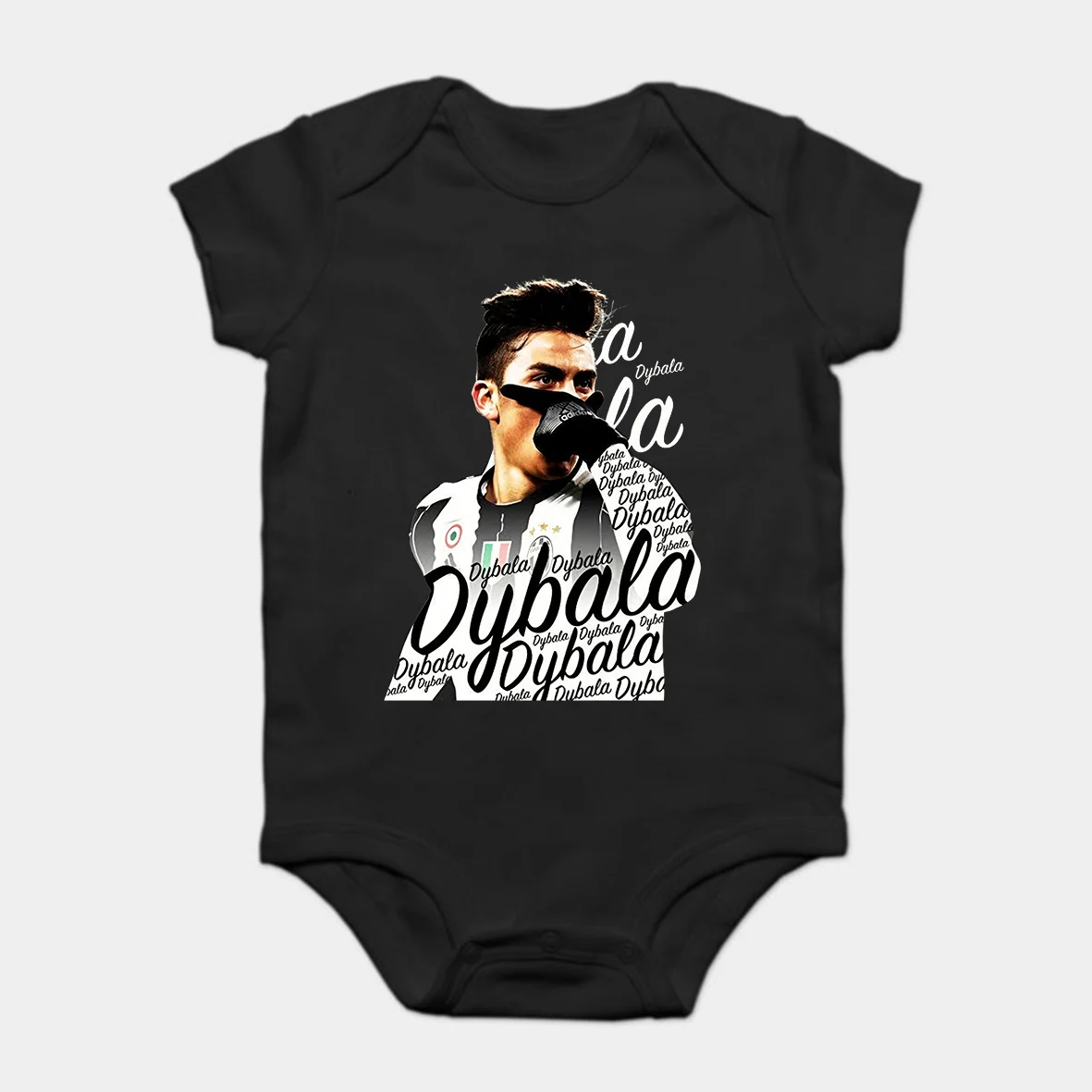 Baby Onesie Baby Bodysuits kid t shirt Funny white Black tee Paulo Dybala Celebration
Baby Onesie Baby Bodysuits kid t shirt Funny white Black tee Paulo Dybala Celebration