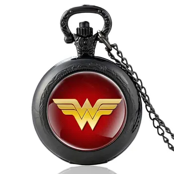 New Arrivals Vintage Wonder Woman Black Quartz Pocket Watch Retro Men Women Pendant Necklace Watches Christmas Gifts
New Arrivals Vintage Wonder Woman Black Quartz Pocket Watch Retro Men Women Pendant Necklace Watches Christmas Gifts