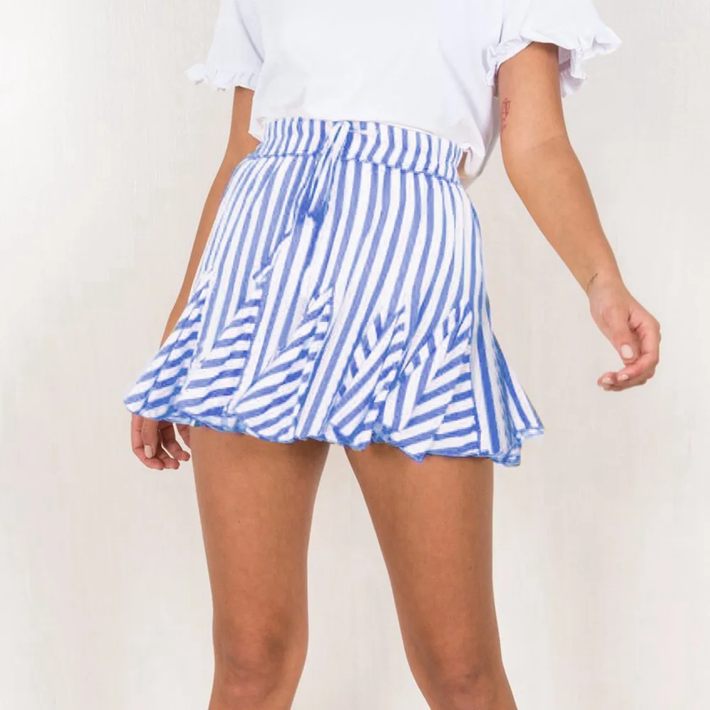 Women Summer Sexy Kawaii Blue Stripe High Waist Lace Up Bow Mini Skirt Korean A Line Skirts Womens Clothes Casual Streetwear
Women Summer Sexy Kawaii Blue Stripe High Waist Lace Up Bow Mini Skirt Korean A Line Skirts Womens Clothes Casual Streetwear