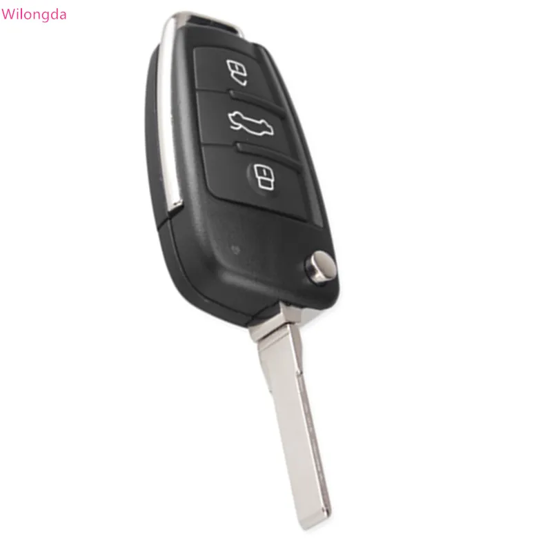Wilongda car key fob 3 button flip remote key cover with hu66 blade for Audi A6L Q7 key shell
Wilongda car key fob 3 button flip remote key cover with hu66 blade for Audi A6L Q7 key shell