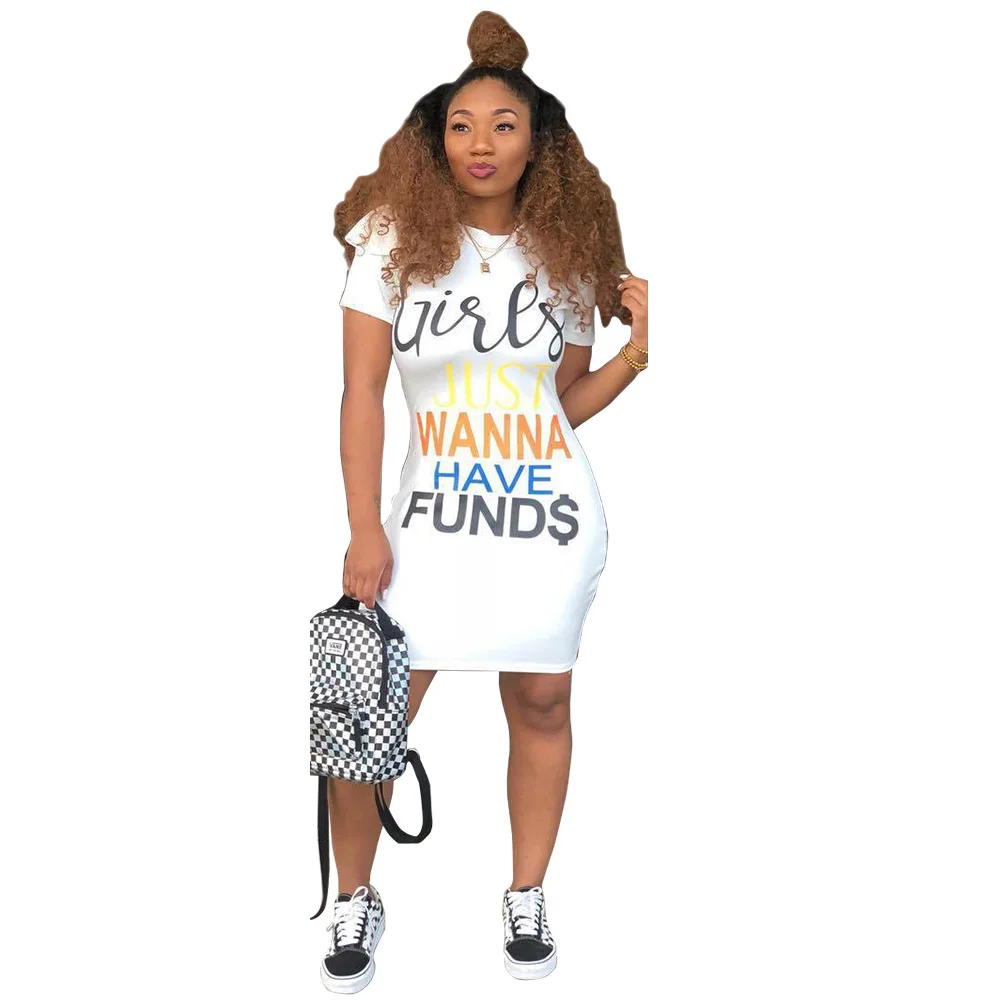 Fashion Alphabet Digital Print Nightclub Dress Casual Women's Dress Vestidos Verano 2019
Fashion Alphabet Digital Print Nightclub Dress Casual Women's Dress Vestidos Verano 2019