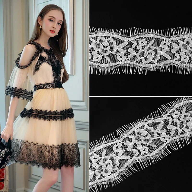 9Meters 6CM 2Colors (Black/ White) Flower Venise Eyelash Lace Trim Sewing Dress Craft
9Meters 6CM 2Colors (Black/ White) Flower Venise Eyelash Lace Trim Sewing Dress Craft