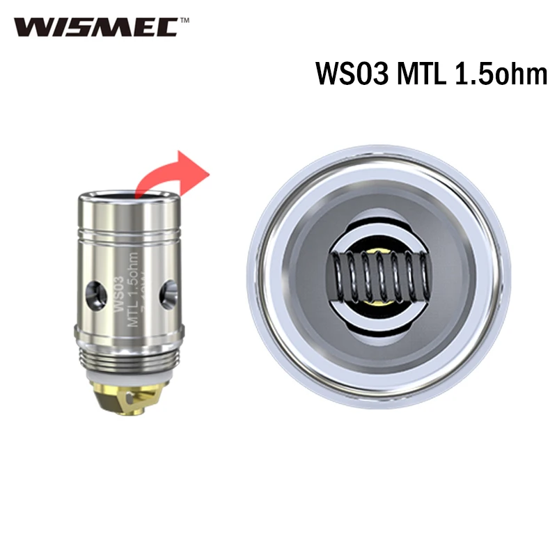 5PCS Original WS03 MTL 1.5ohm Head Replacement Coils E-Cigarettes AMOR NS Tank WS03 MTL Evaporator For Wismec CB-60
5PCS Original WS03 MTL 1.5ohm Head Replacement Coils E-Cigarettes AMOR NS Tank WS03 MTL Evaporator For Wismec CB-60