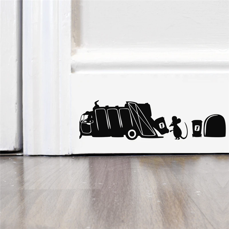 cute creative mouse rubbish truck vinyl wall art decals kitchen room home decor adesivos de parede diy black stickers
cute creative mouse rubbish truck vinyl wall art decals kitchen room home decor adesivos de parede diy black stickers