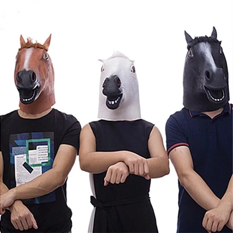 1PCS Creepy Horse Head Mask Full Face Latex Animal Party Mask Masquerade Halloween Costume Props Novelty Christmas Mask
1PCS Creepy Horse Head Mask Full Face Latex Animal Party Mask Masquerade Halloween Costume Props Novelty Christmas Mask