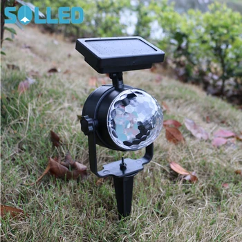 SOLLED Solar-Powered LED Rotating Projection Lamp Sound Sensor Magic Ball Yard Garden Festival Wedding Decoration 
SOLLED Solar-Powered LED Rotating Projection Lamp Sound Sensor Magic Ball Yard Garden Festival Wedding Decoration