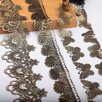 MLAEY 2yards/lot Embroidery Golden lace fabric trim ribbon for Sewing Wedding Dress Decoration Headwear Materials 19528
MLAEY 2yards/lot Embroidery Golden lace fabric trim ribbon for Sewing Wedding Dress Decoration Headwear Materials 19528
