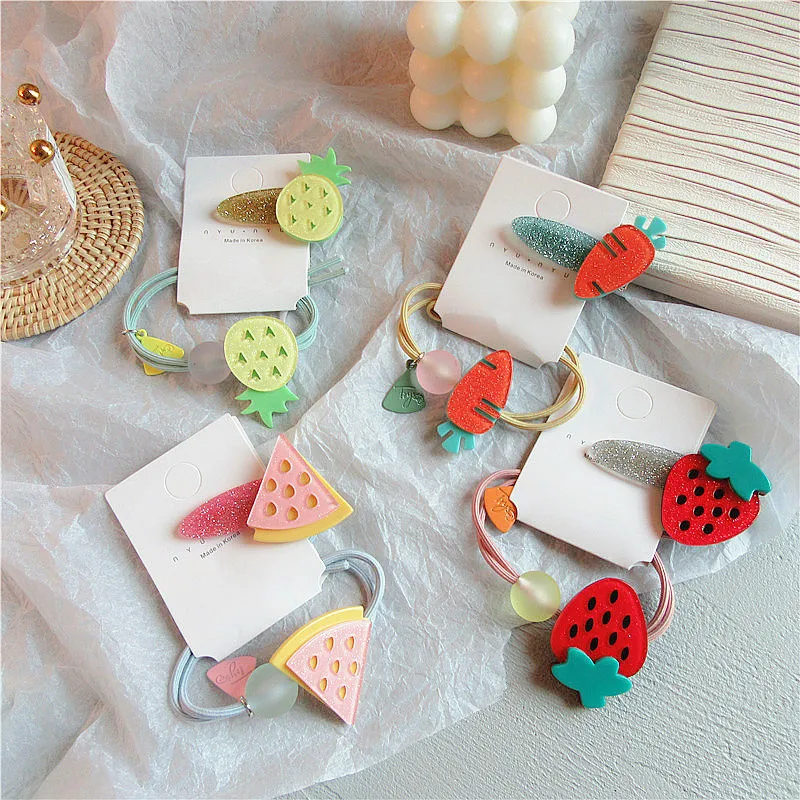 2 Pcs Summer Korean Simple Beautiful Colorful Fruit Hairpins Elastic Hair Bands Fashion Exquisite Girl Princess Hair Accessories
2 Pcs Summer Korean Simple Beautiful Colorful Fruit Hairpins Elastic Hair Bands Fashion Exquisite Girl Princess Hair Accessories
