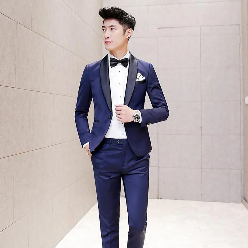 ( Jacket + Pants ) 2019 Men's High-grade Fashion Groom Wedding Dress Pure Color Suits / Male Boutique Slim Casual Business Suits
( Jacket + Pants ) 2019 Men's High-grade Fashion Groom Wedding Dress Pure Color Suits / Male Boutique Slim Casual Business Suits