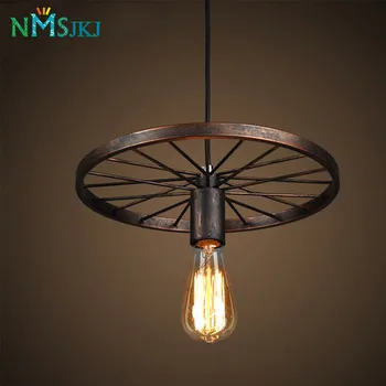 Industrial Style Pendant Light with Black Iron Wheel-Like Retro Ceiling Lamp For Indoor Decors
Industrial Style Pendant Light with Black Iron Wheel-Like Retro Ceiling Lamp For Indoor Decors
