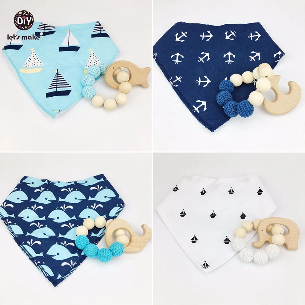 Let's Make 4set/8pc Cotton Bib & Wooden Bracelet Set Bandana Bib Teething Wood Toys Shower Gift Nursing Accessories Baby Teether
Let's Make 4set/8pc Cotton Bib & Wooden Bracelet Set Bandana Bib Teething Wood Toys Shower Gift Nursing Accessories Baby Teether