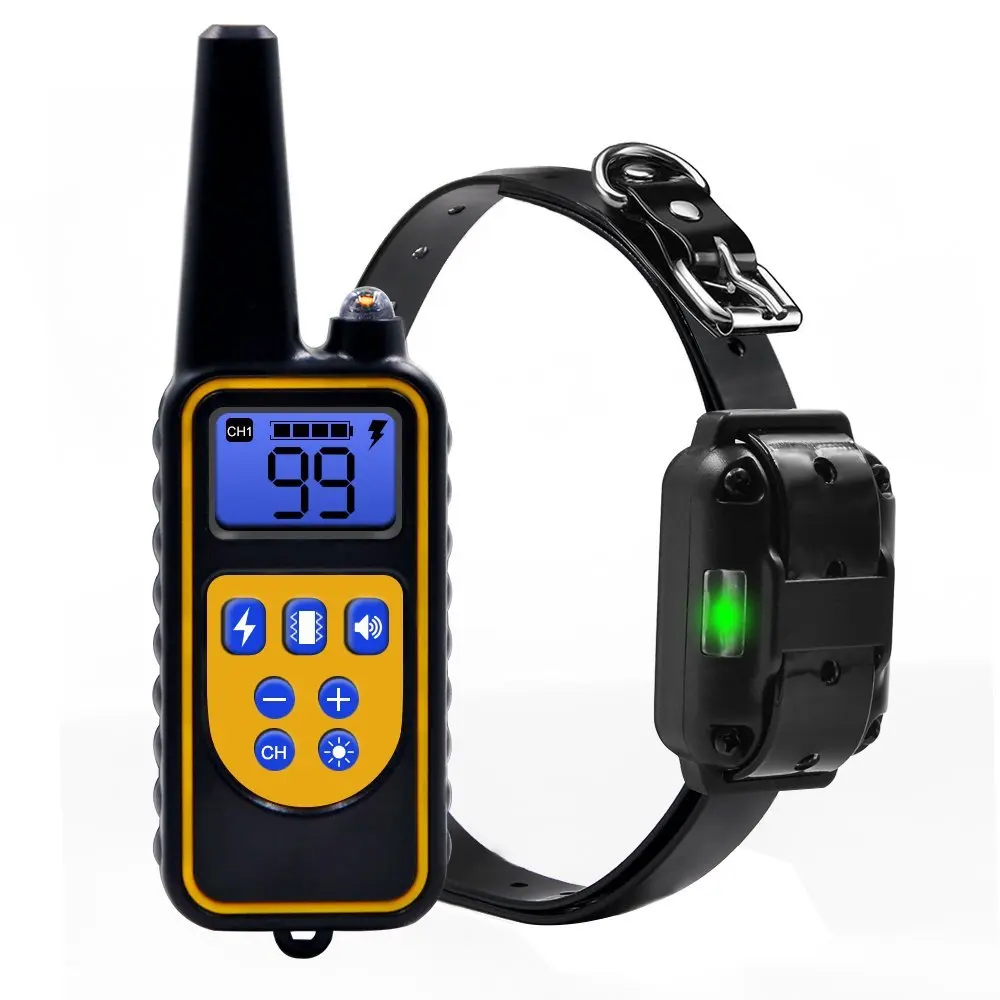 

Pet Dog Training Collar Remote Control Dog Waterproof Rechargeable LCD Display Bark-stop Collars 800m Pet Electric Shock Collar