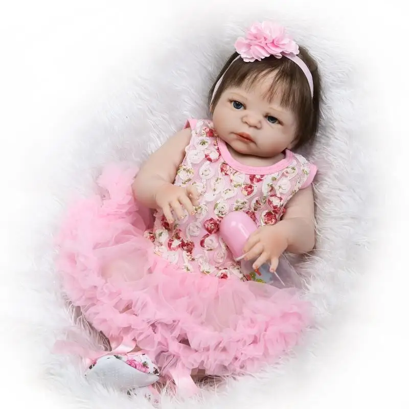 55cm Full Silicone Body Reborn Baby Like Real Doll Toys Newborn Princess Girl Babies Dolls Child Birthday Gift Present Bathe Toy
55cm Full Silicone Body Reborn Baby Like Real Doll Toys Newborn Princess Girl Babies Dolls Child Birthday Gift Present Bathe Toy
