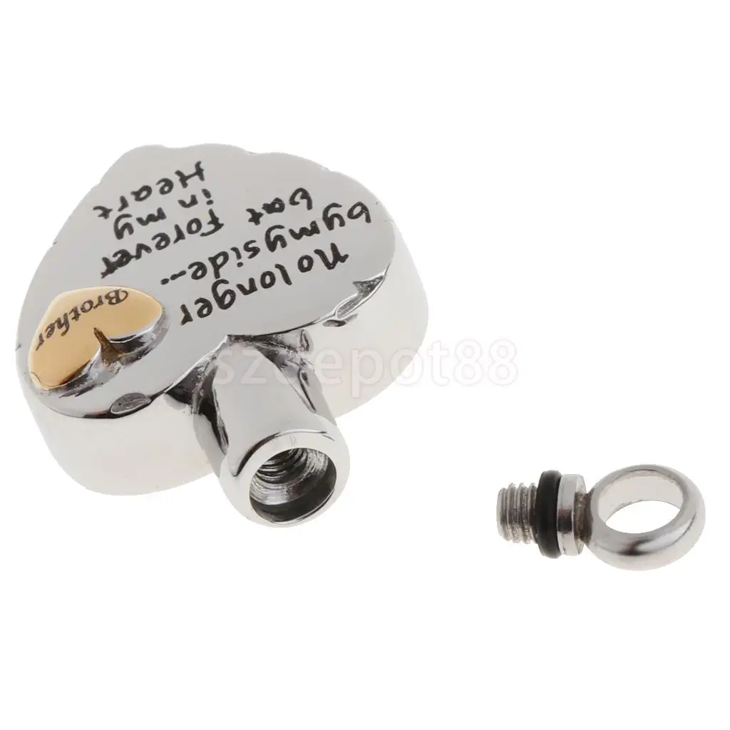 Dad Mom Son Sister Daughter Family Members Love Heart Cremation Urn Stainless Steel Pendant Forever In My Heart