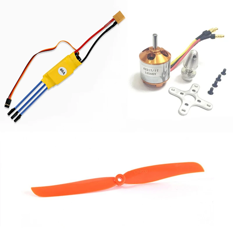 SU-27 power combo A2217 1750KV бесщеточный мотор + 40A ESC 8060 propeller пластиковое крепление