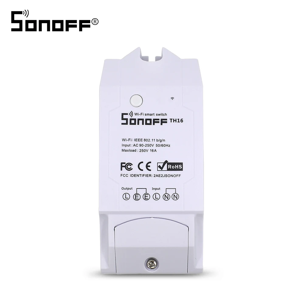 ITEAD SONOFF TH16 Smart Switch Temperature Humidity Sensor Automation Module Smart Home Wireless Remote Control 16A 3500W
ITEAD SONOFF TH16 Smart Switch Temperature Humidity Sensor Automation Module Smart Home Wireless Remote Control 16A 3500W